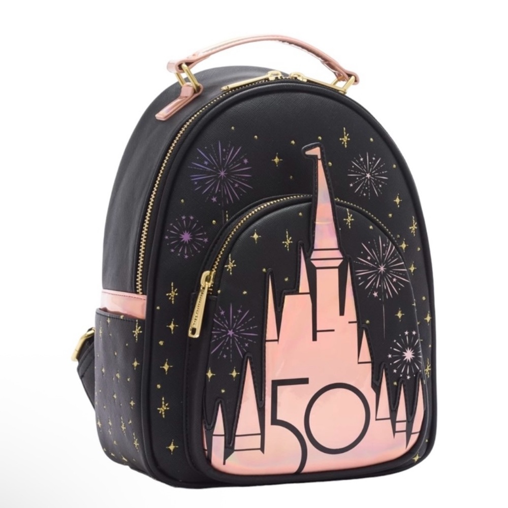 Loungefly Disney Parks Walt Disney 50th Anniversary Grand Finale Backpack NWT